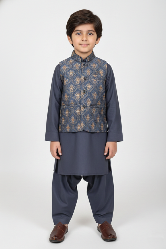 WaistCoat Shalwar Suit 684-528