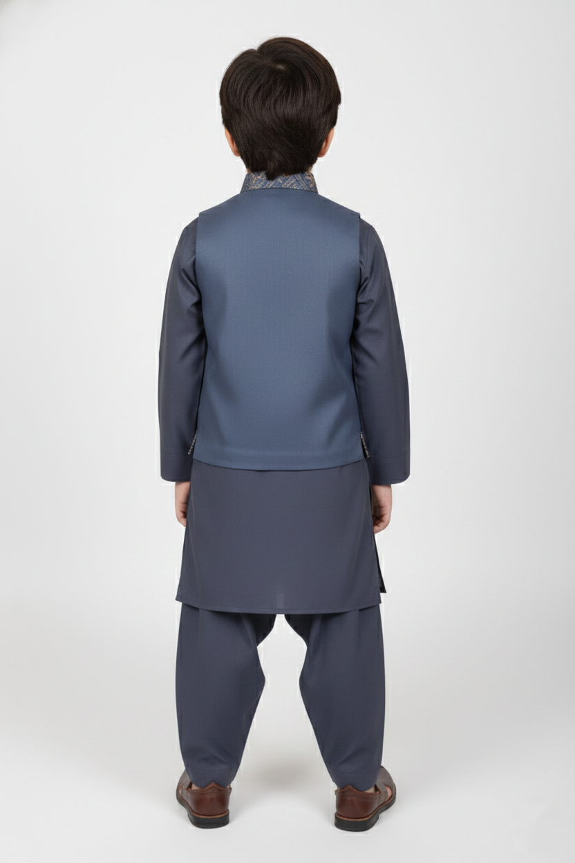 WaistCoat Shalwar Suit 684-528