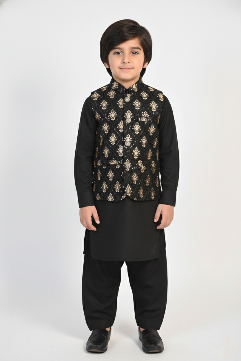 WaistCoat Shalwar Suit 684-530