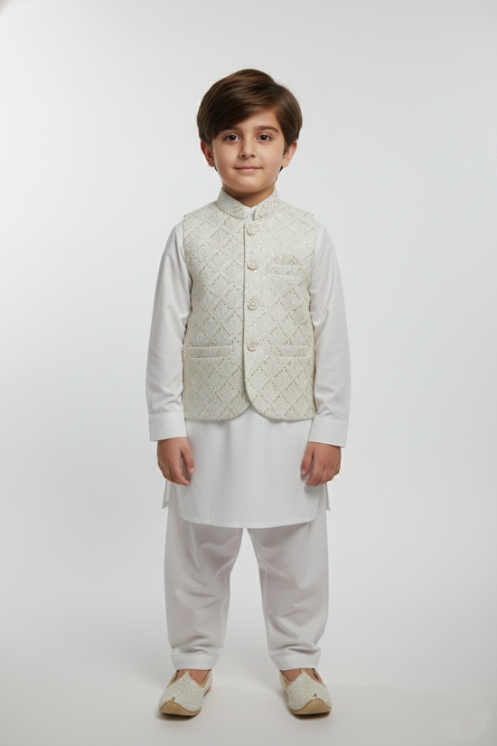 WaistCoat Shalwar Suit 684-533