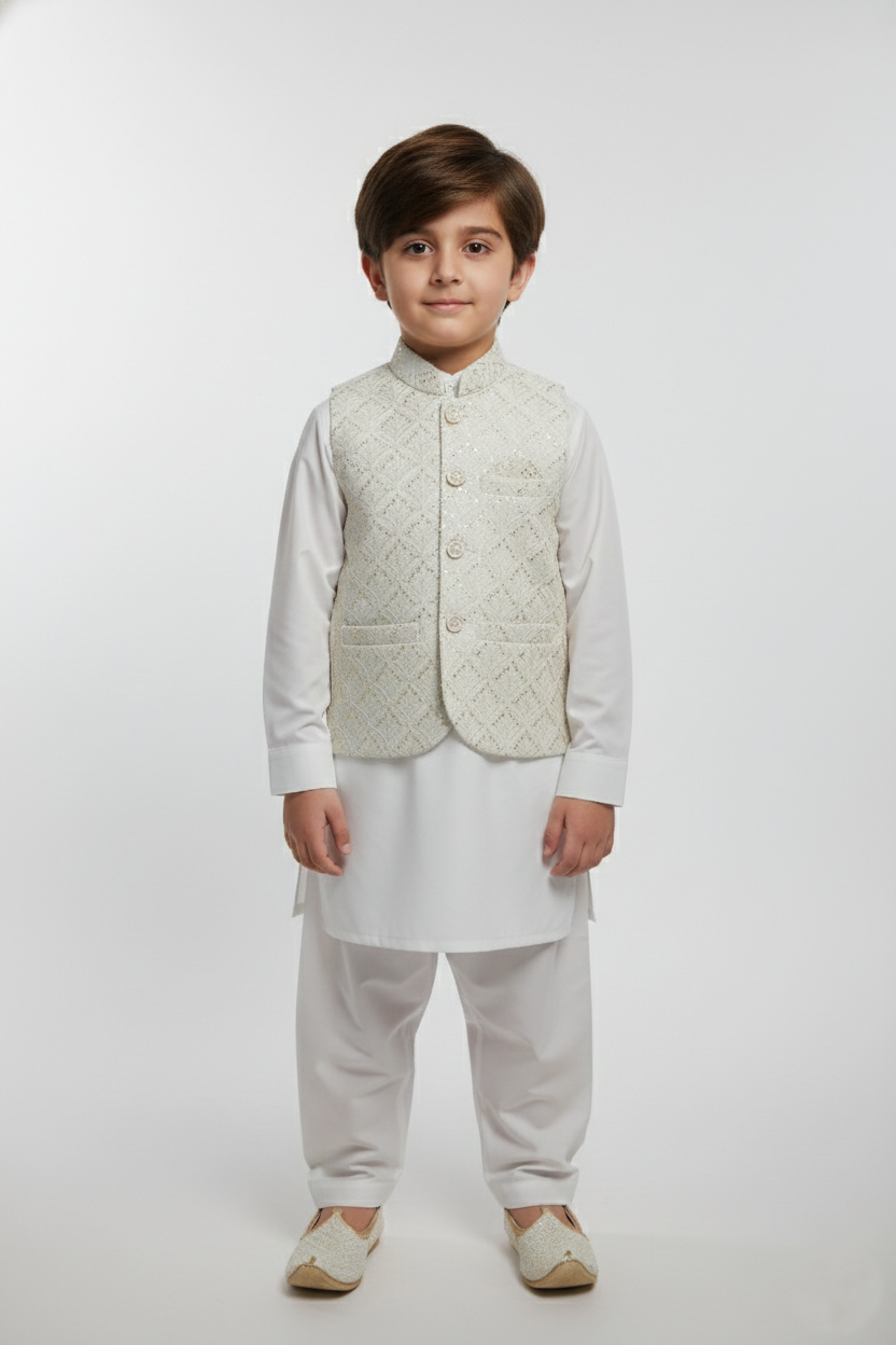 WaistCoat Shalwar Suit 684-533