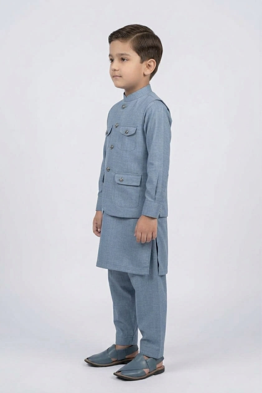 WaistCoat Shalwar Suit 684-619