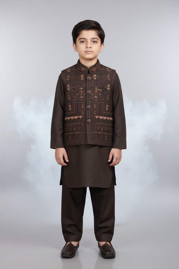 WaistCoat Shalwar Suit 26-010