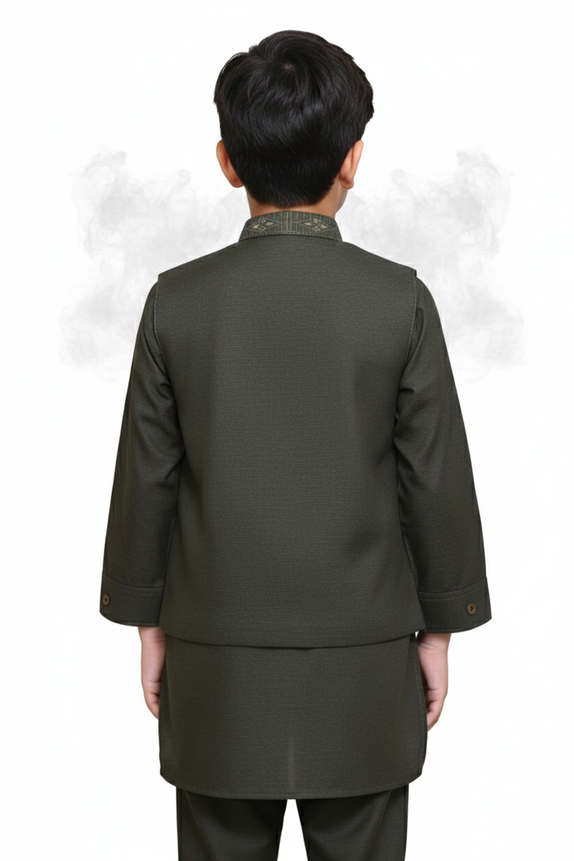 WaistCoat Shalwar Suit 26-010