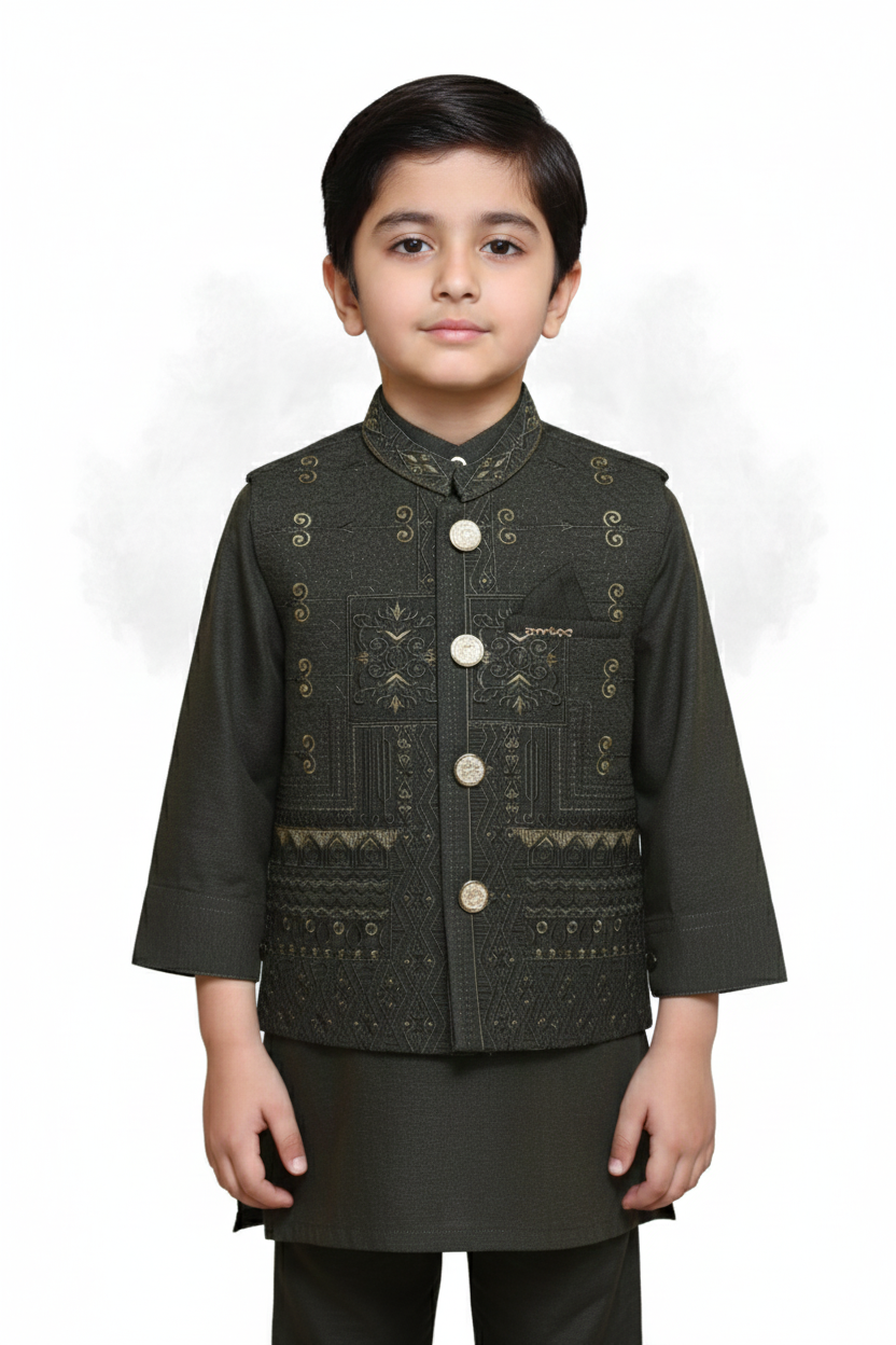 WaistCoat Shalwar Suit 26-010