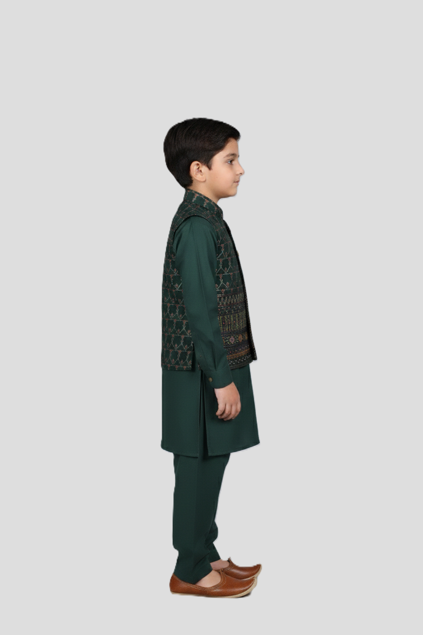 WaistCoat Shalwar Suit 986-K-3614-A