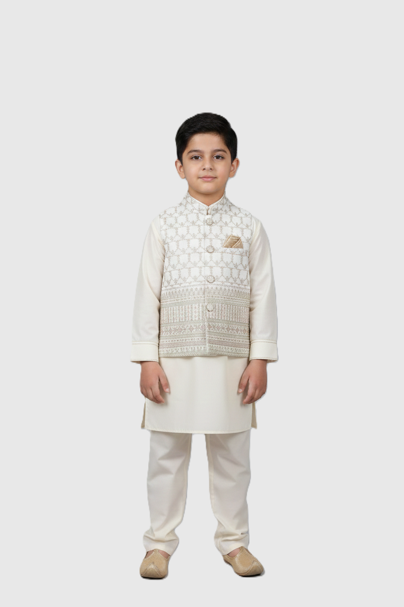 WaistCoat Shalwar Suit 986-K-3698-A