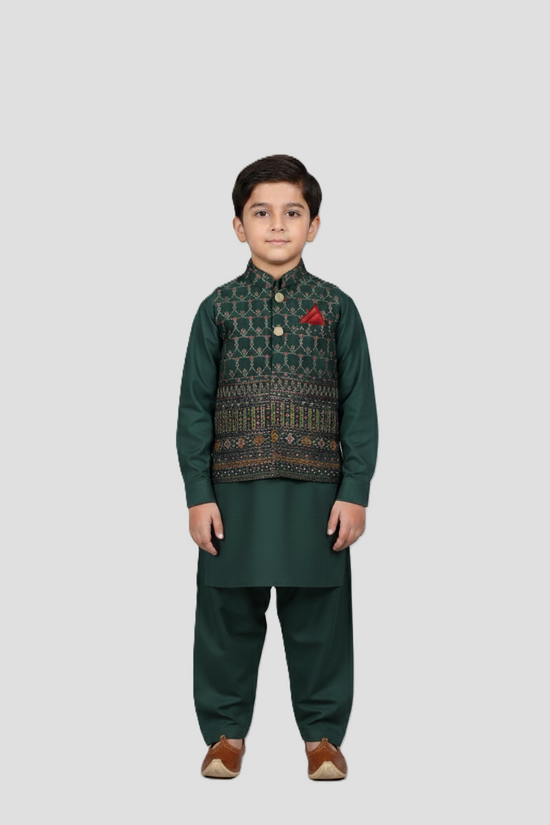 WaistCoat Shalwar Suit 986-K-3614-A