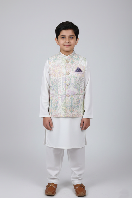 WaistCoat Shalwar Suit K-3402-B