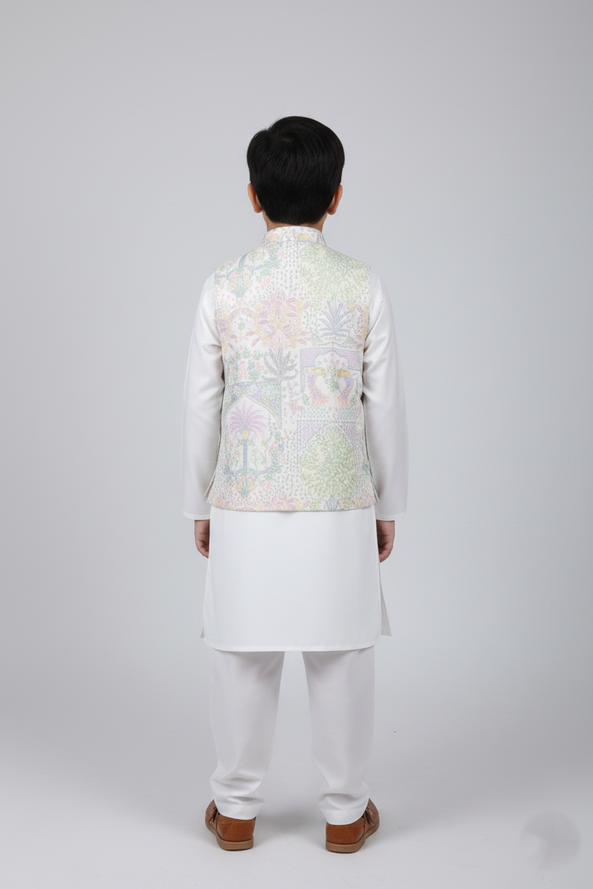 WaistCoat Shalwar Suit K-3402-B
