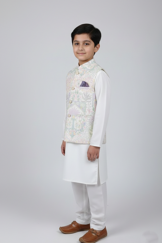 WaistCoat Shalwar Suit K-3402-B