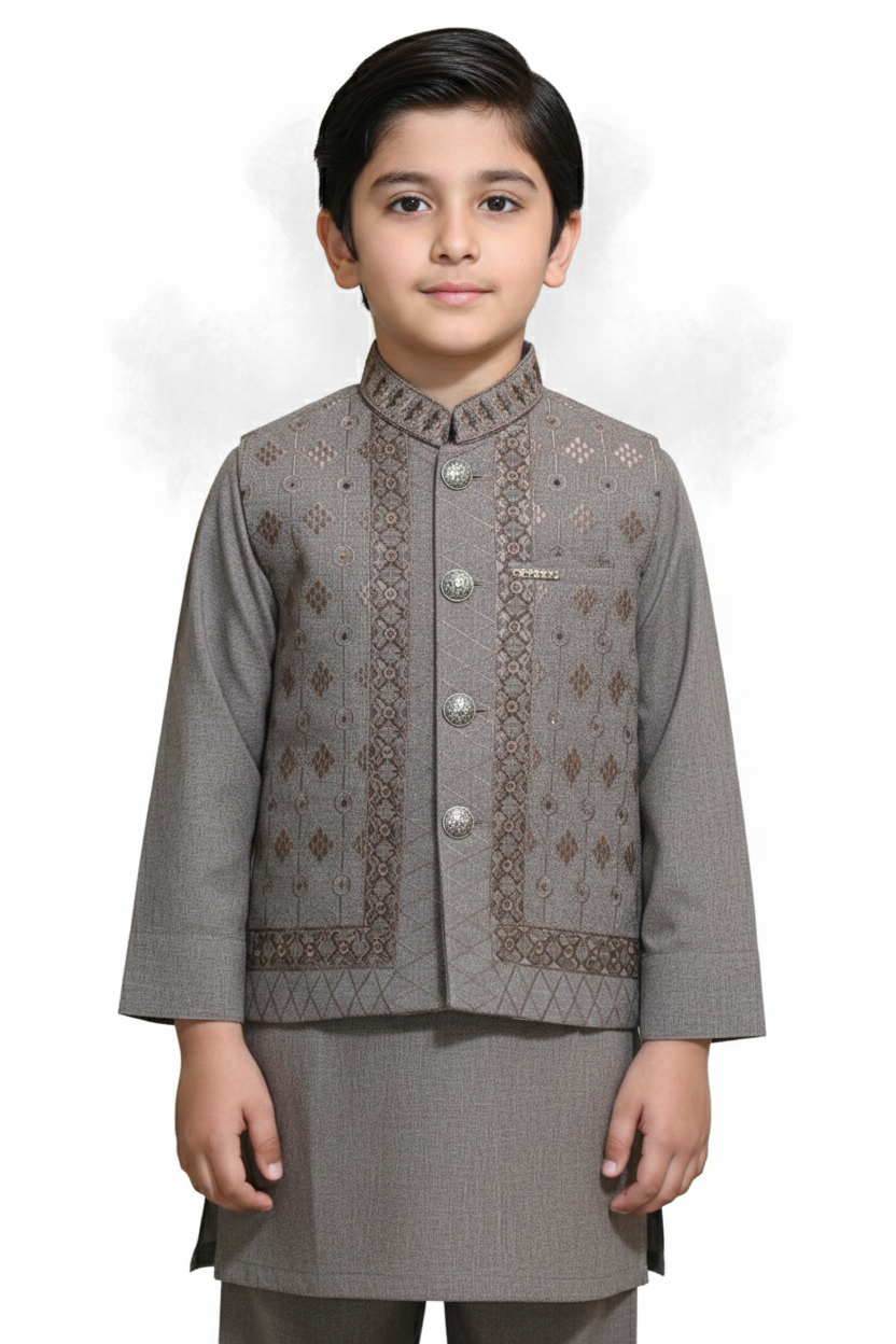 WaistCoat Shalwar Suit 26-006