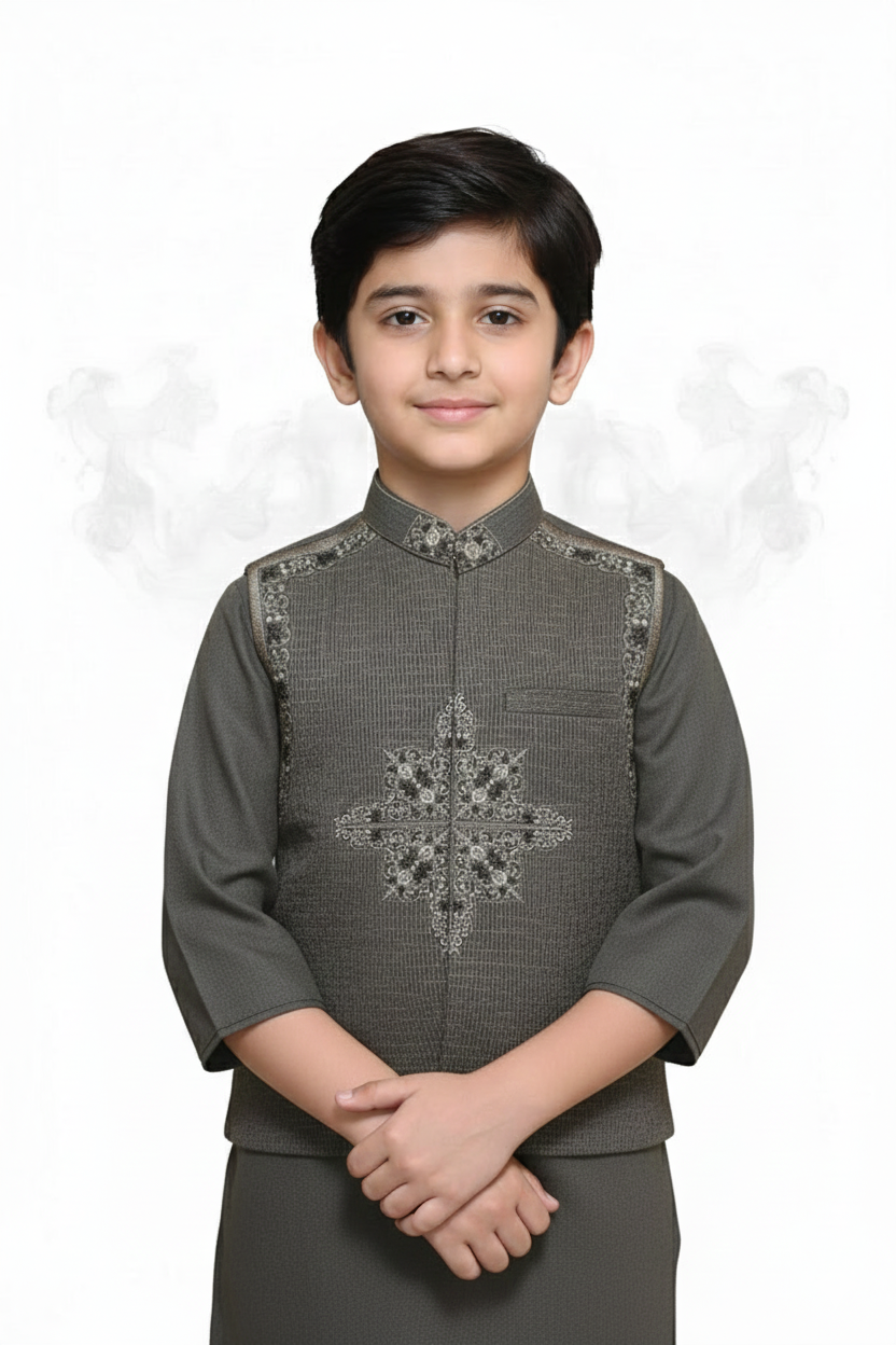 WaistCoat Shalwar Suit 26-003