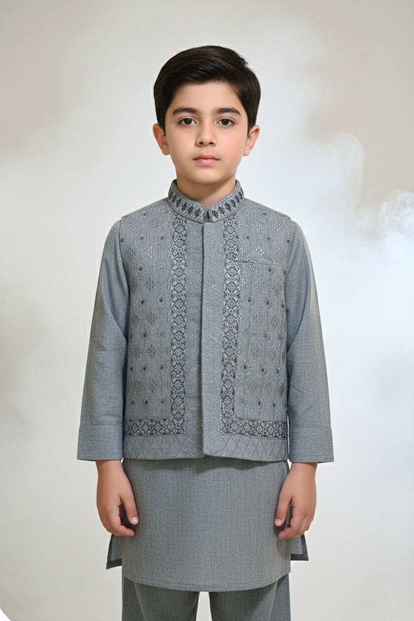 WaistCoat Shalwar Suit 26-006