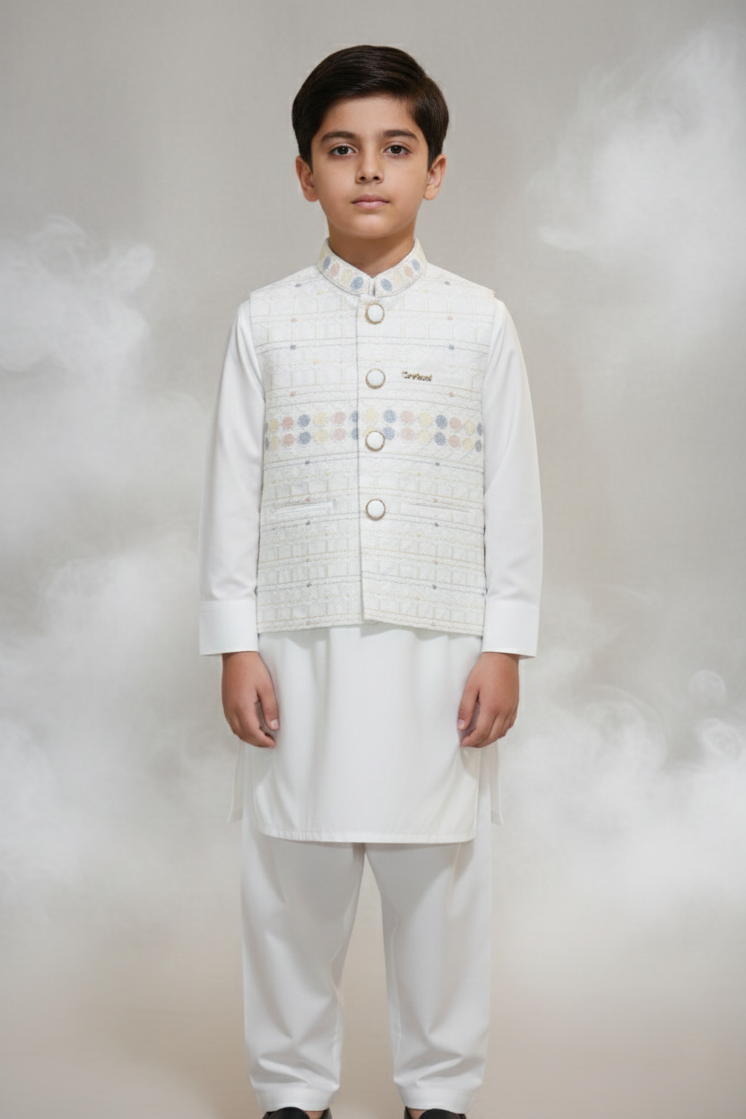 WaistCoat Shalwar Suit 26-011